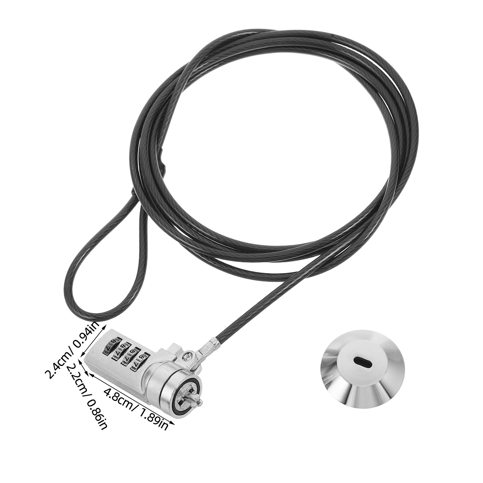 1Set Combination Laptop Lock C - đánh giá và giá Cable Lock Flexible