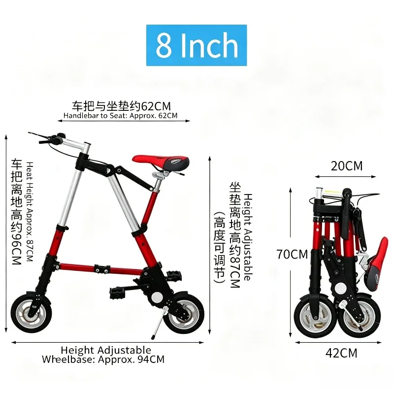 8 Inch Mini Folding Bicycle Li - đánh giá và giá Cycling Commute Distance